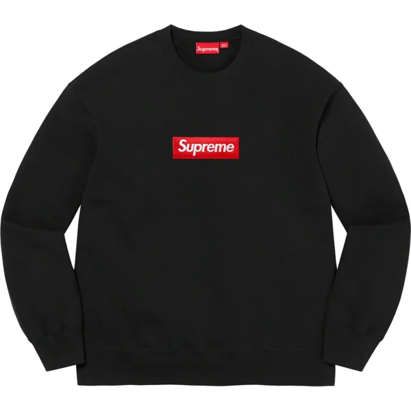 Moletom Supreme Box Logo Crewneck Preto