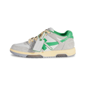 Off-White Out Of Office Calf Lea/Suede Light Grey Green