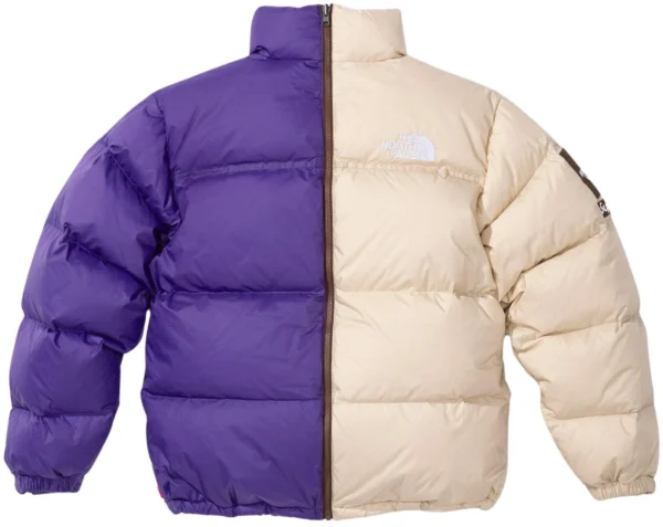 Puffer Supreme X The North Face Roxo e Bege