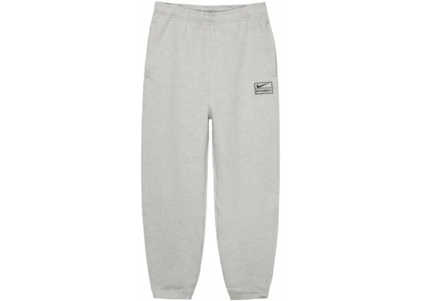 Stussy x Nike Calça Fleece Grey Heather Grey