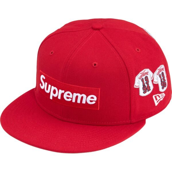 Boné Jerseys Box Logo Supreme Vermelho