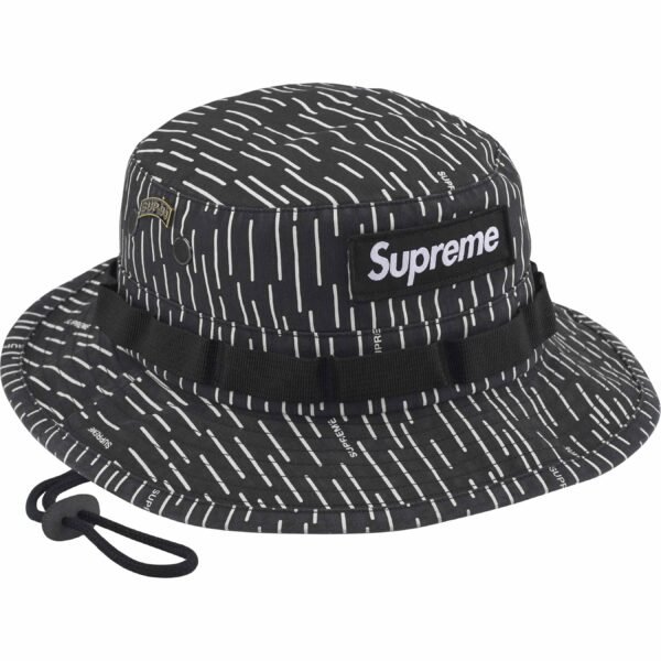 Bucket Supreme Boonie Militar Preto e Branco