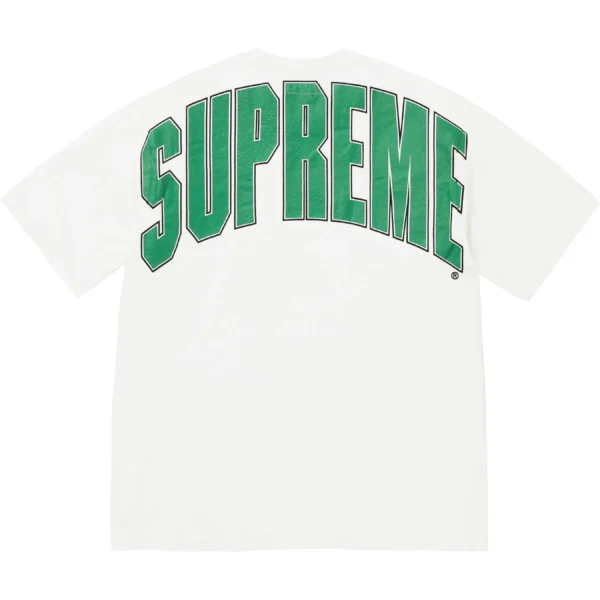 Camiseta Supreme com as costas rachado Branca