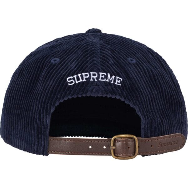 Boné Supreme Corduroy S Logo Azul Escuro