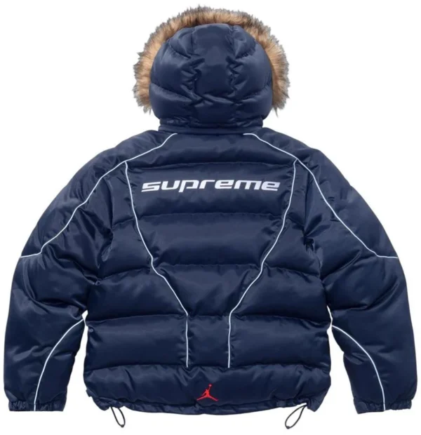 Jaqueta Puffer Supreme X Jordan Azul