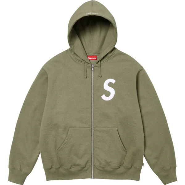 Conjunto Moletom Supreme Zíper S Logo Verde