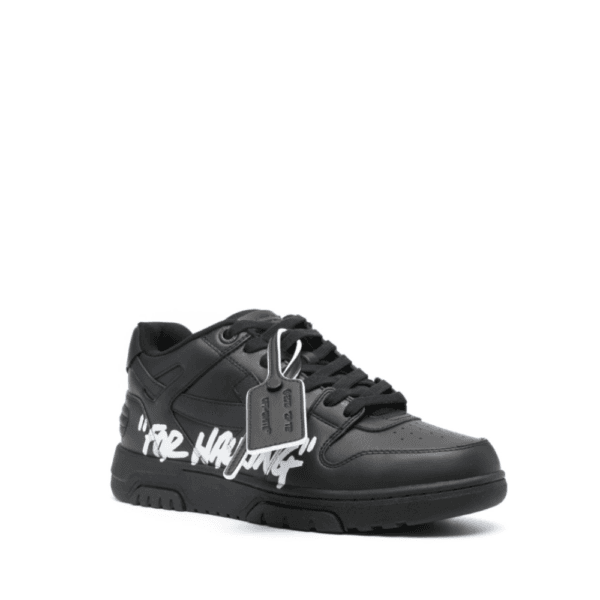 OFF-WHITE Out Of Office OOO For Walking Low Tops - Black