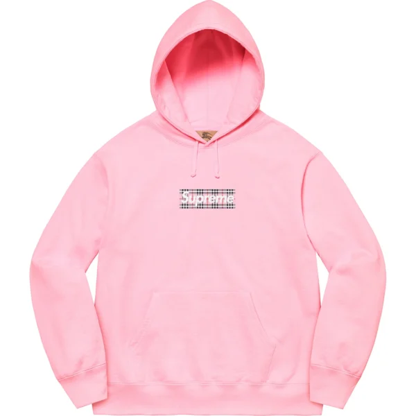 Moletom Box Logo Supreme x Burberry Rosa