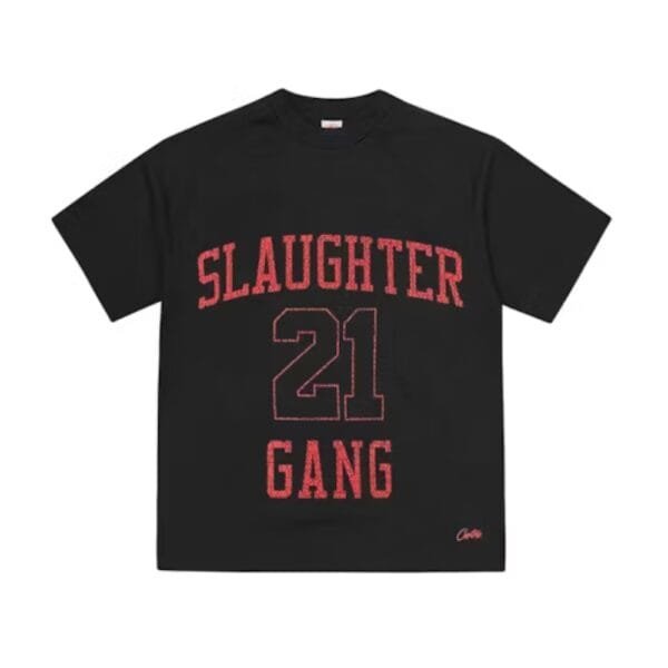 Conjunto Poliéste Slaughter Gang 21 Savage x Corteiz Preto