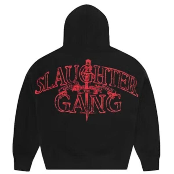 Conjunto Moletom Slaughter Gang 21 Savage x Corteiz Preto