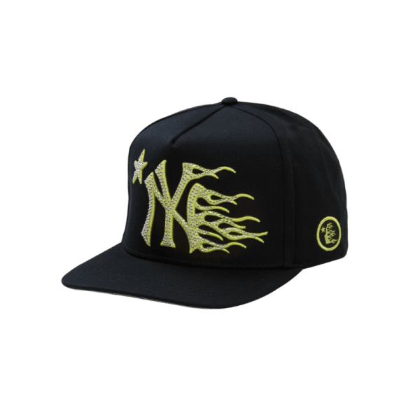 Boné Hellstar NY Snapback Preto e Verde Neon