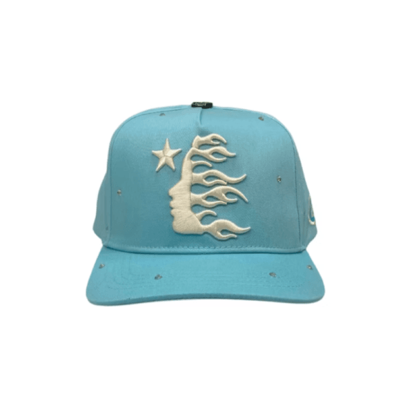 Boné Hellstar OG Logo Rhinestone Snapback Hat Azul