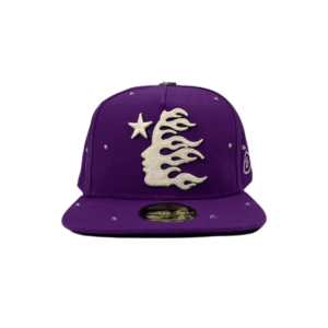 Boné Hellstar OG Logo Rhinestones 59Fifty Fitted Hat Roxo