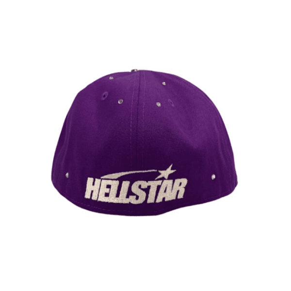 Boné Hellstar OG Logo Rhinestones 59Fifty Fitted Hat Roxo