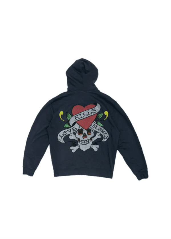 Moletom Zíper Ed Hardy Cravejado