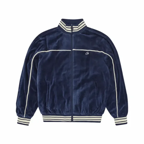 Conjunto Corteiz VVS Uptown Velour Track Navy