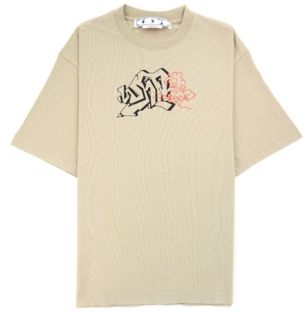 Camiseta Off-White Graffiti Skate Oversized Graphic Tee