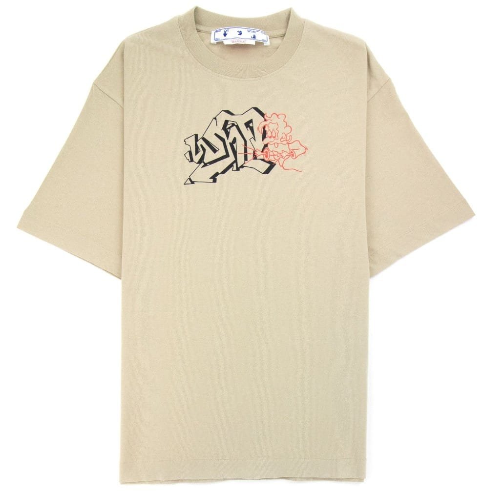 Camiseta Off-White Graffiti Skate Oversized Graphic Tee