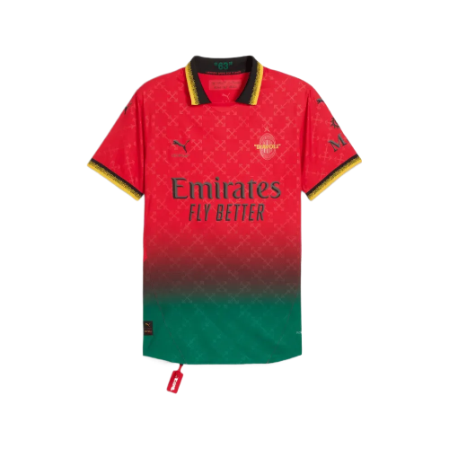Conjunto Milan x Puma x Off-White Polo Vermelho