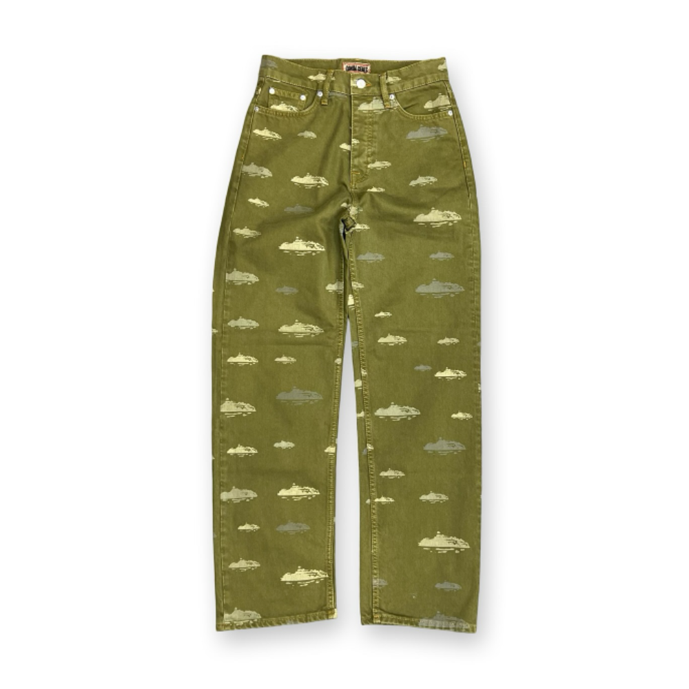 Calça Jeans Corteiz Verde Musgo