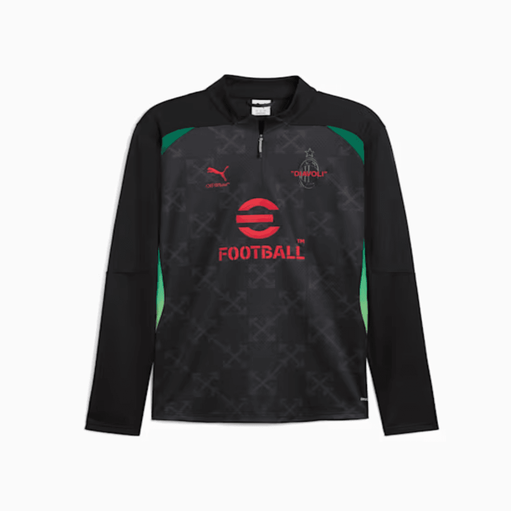 Camiseta Manga Longa Milan x Off-White Preta