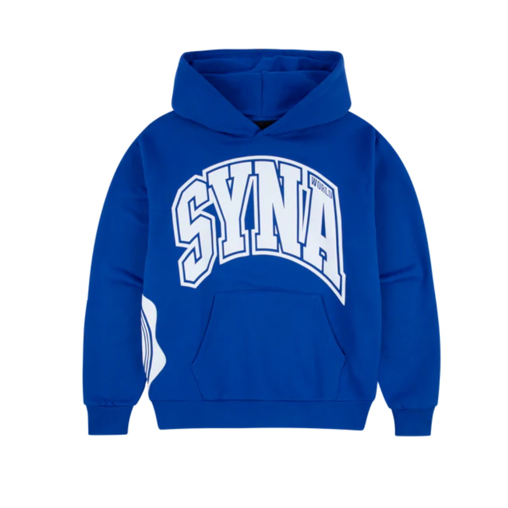Conjunto Moletom SynaWorld College Logo Blue