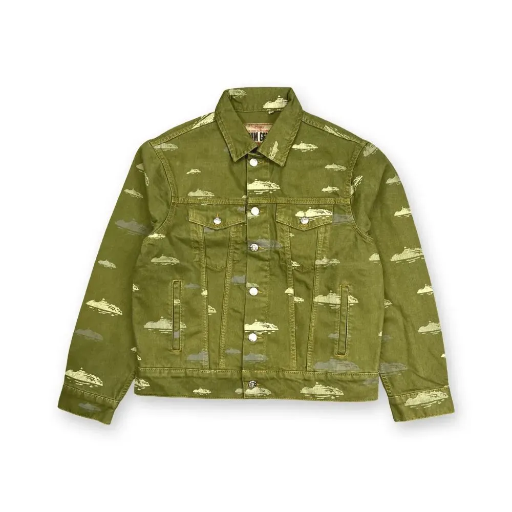 Conjunto Corteiz Alcatraz Pattern Denim Khaki