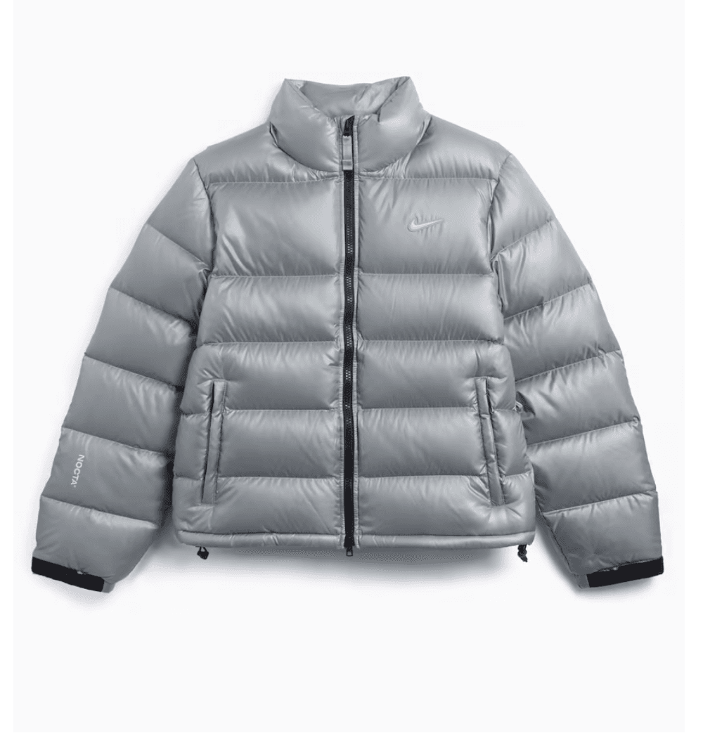 Jaqueta Puffer Nike x Nocta Sunster Prata