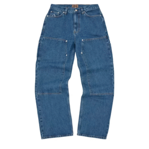Calça Corteiz Embossed C-Star Denim Work Pant Blue