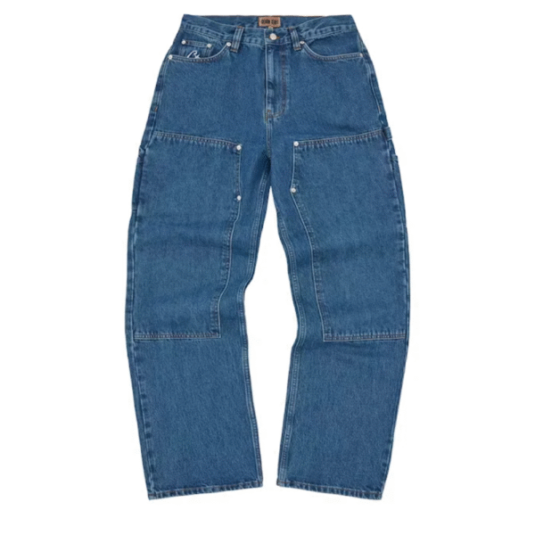 Calça Corteiz Embossed C-Star Denim Work Pant Blue