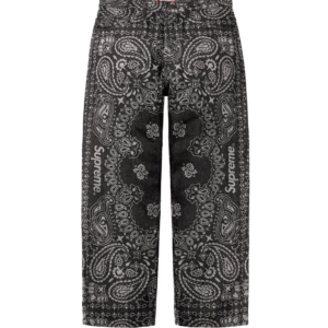 Calça Jeans Supreme Bandana Jacquard Baggy