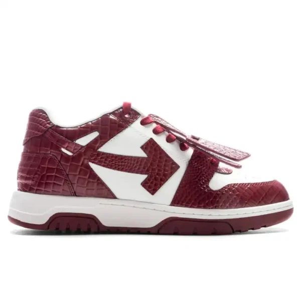Off-White Out of Office Croco White Burgundy