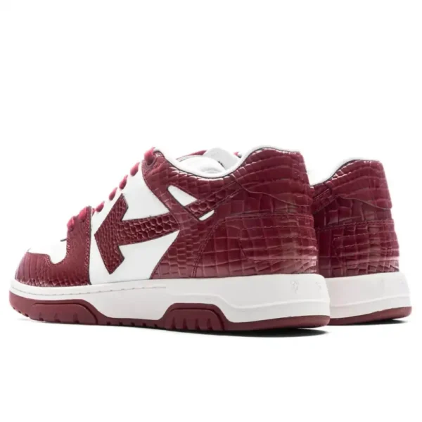 Off-White Out of Office Croco White Burgundy