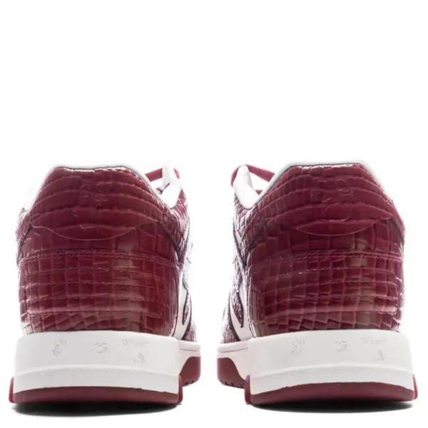Off-White Out of Office Croco White Burgundy