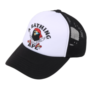 Boné Ape Crossbone Mesh Branco x Preto