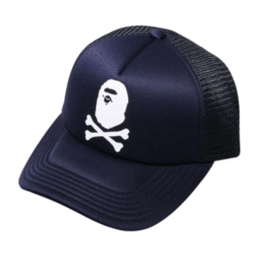 Boné Bape Crossbone Mesh Azul Marinho