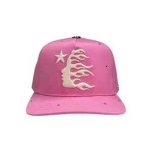 Boné Hellstar OG Logo Rhinestone Snapback Pink