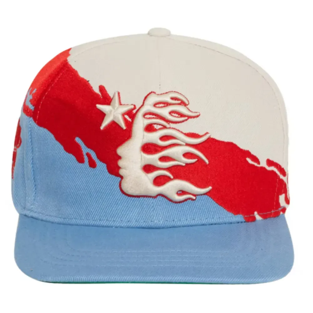 Boné Hellstar Paintbrush Snapback Red Blue