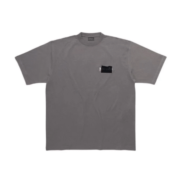 Camiseta Balenciaga Gaffer Oversized Cinza