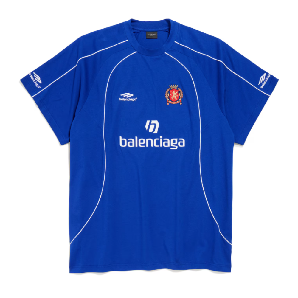 Camiseta Balenciaga Soccer Oversized Azul