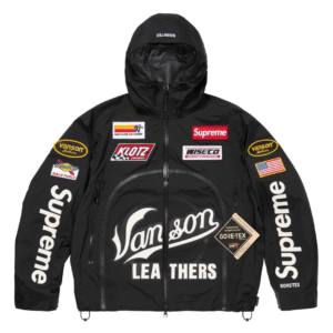 Conjunto Supreme x Vanson x GORE-TEX Shell Black