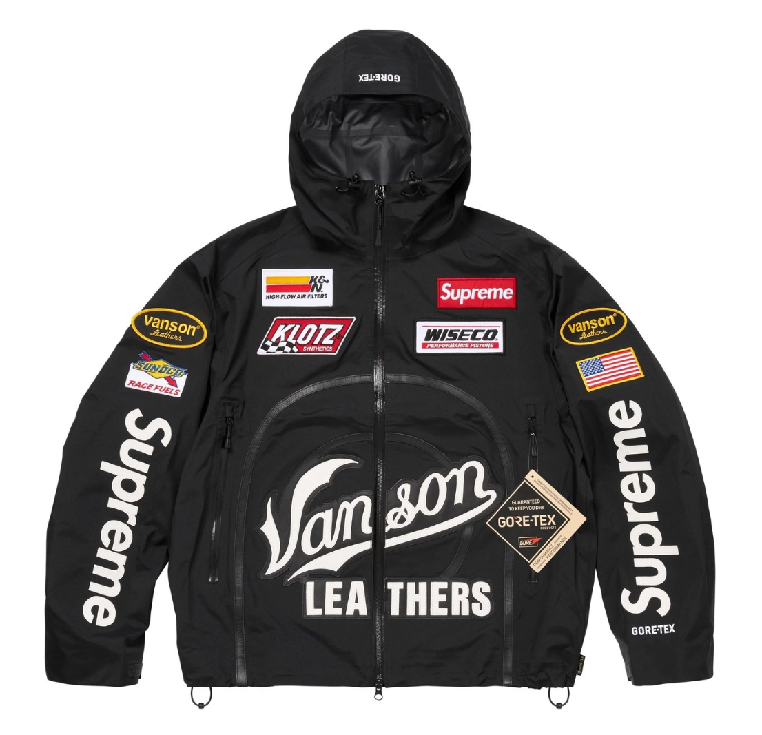 Conjunto Supreme x Vanson x GORE-TEX Shell Black