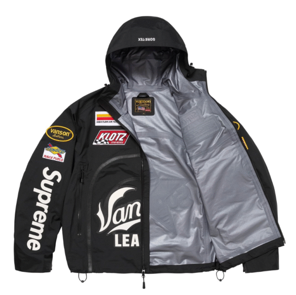 Conjunto Supreme x Vanson x GORE-TEX Shell Black