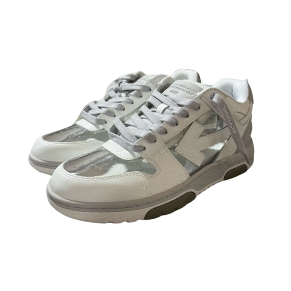 OFF-WHITE Out Of Office OOO Low Tops - See Through Grey White