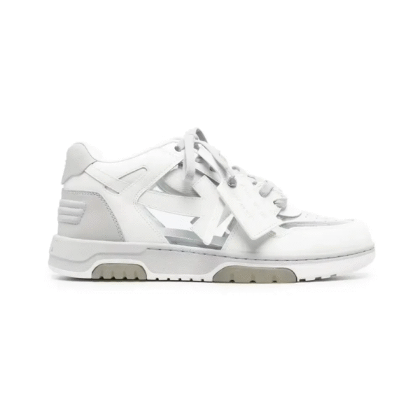 OFF-WHITE Out Of Office OOO Low Tops - See Through Grey White
