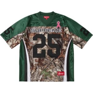 Camiseta Jersey Football Supreme Outubro Rosa Verde