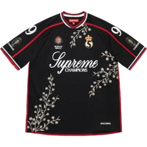 Conjunto Supreme Floral Soccer Jersey Black