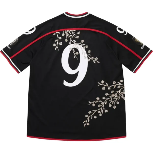 Conjunto Supreme Floral Soccer Jersey Black
