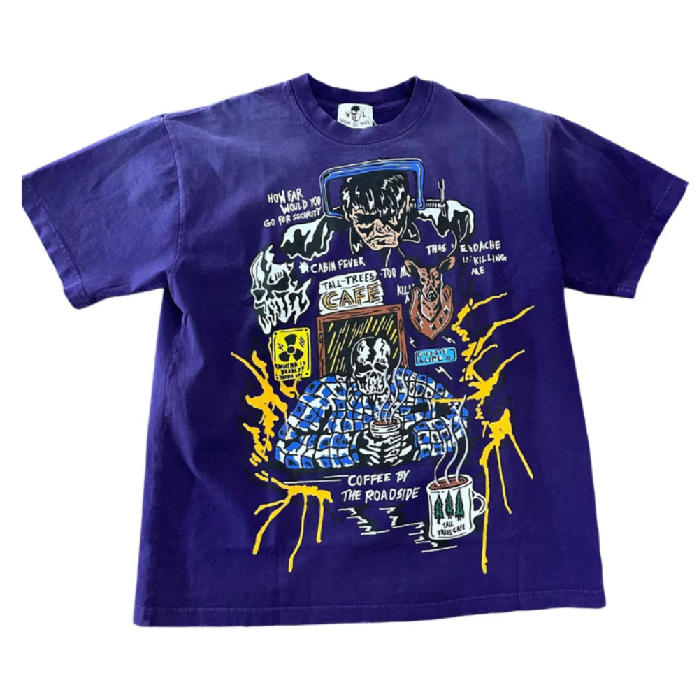 Camiseta Warren Lotas Roadside Coffee Roxa