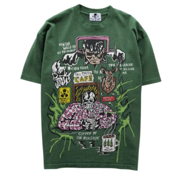 Camiseta Warren Lotas Roadside Coffee Verde